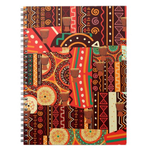Afrocentric Kente Tribal Pattern  Card Notebook