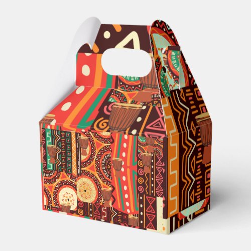 Afrocentric Kente Tribal Pattern  Favor Boxes