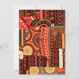 Afrocentric Kente Tribal Pattern Invitation