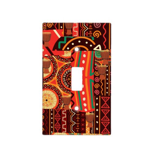 Afrocentric Kente Tribal Pattern  Light Switch Cover