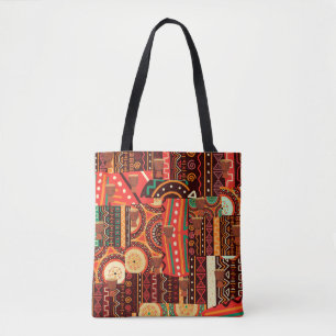 Afrocentric Kente Tribal Pattern Tote Bag