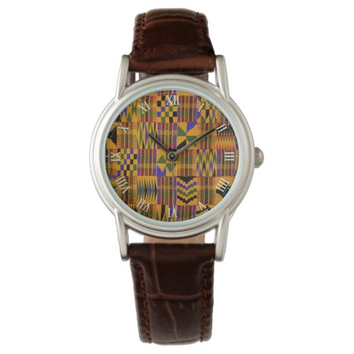 Afrocentric Kente Wristwatch