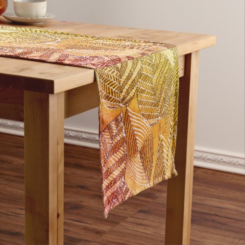 Afrocentric Leaves Motif  Table Runner