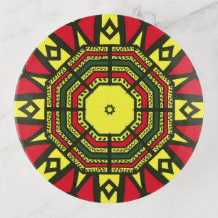 Afrocentric Mandala Trinket Tray