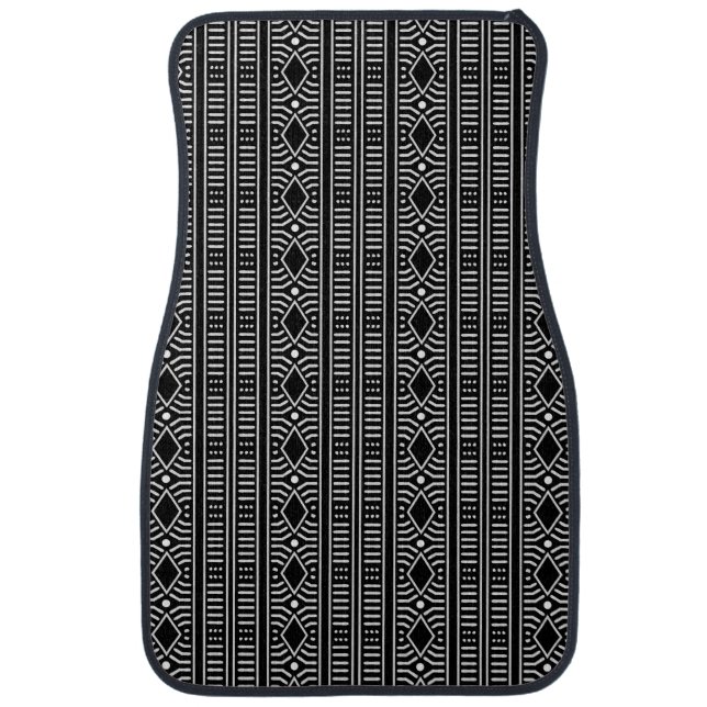 Afrocentric Modern Mud Cloth Pattern Car Floor Mat (Front)