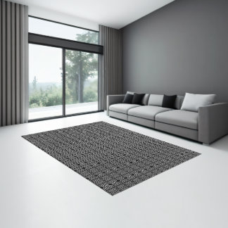 Afrocentric Modern Mud Cloth Pattern Rug