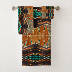 Afrocentric Motif: Bath Towel Set