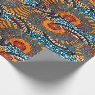 Afrocentric Motif Print Wrapping Paper