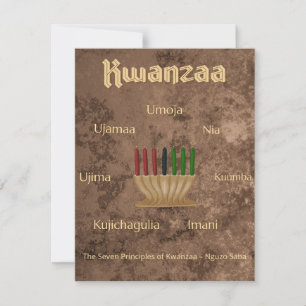 Afrocentric Pan African Kwanzaa Party Holiday Card