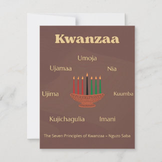 Afrocentric Pan African Kwanzaa Party Holiday Card