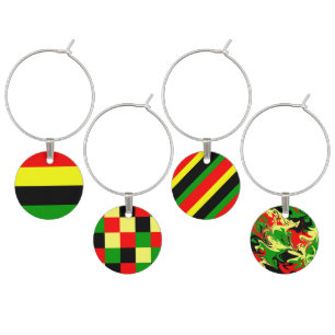 Afrocentric Pattern Wine Charm