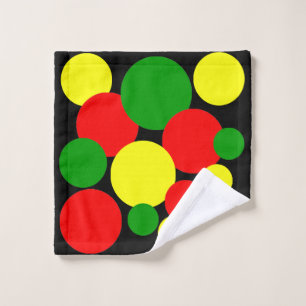 Afrocentric Polka Dots Wash Cloth