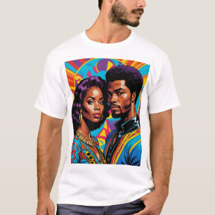 Afrocentric Power Colorful Cultural Art T-Shirt