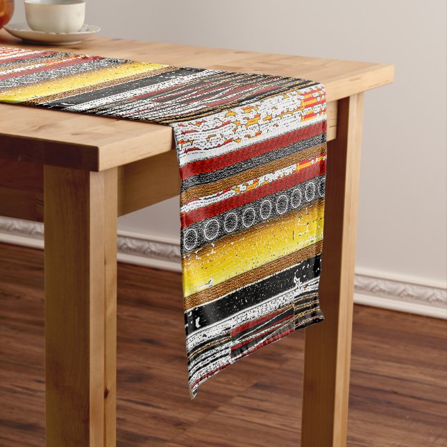 Afrocentric Rustic Patina  Short Table Runner (In Situ)