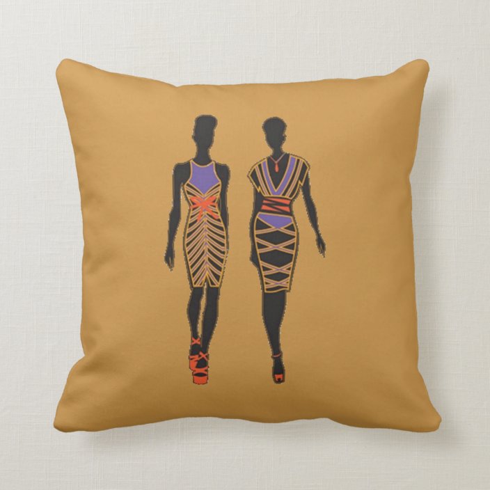 Afrocentric Silhouette 2 Sided Pillow | Zazzle.com