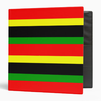 Afrocentric Stripes 3 Ring Binder