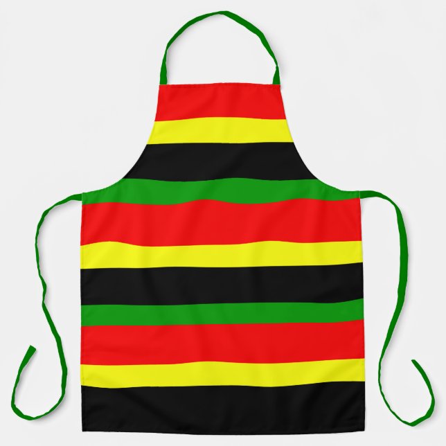 Afrocentric Stripes Apron (Front)