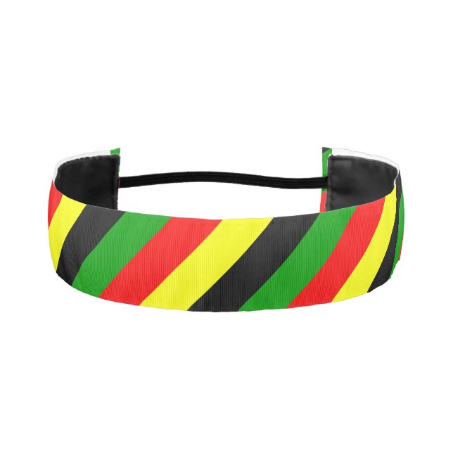 Afrocentric Stripes Athletic Headband (Front)