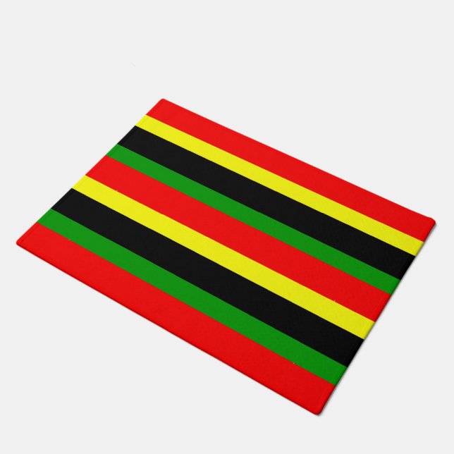 Afrocentric Stripes Doormat (Angled)