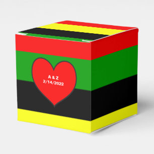 Afrocentric Stripes Favor Boxes