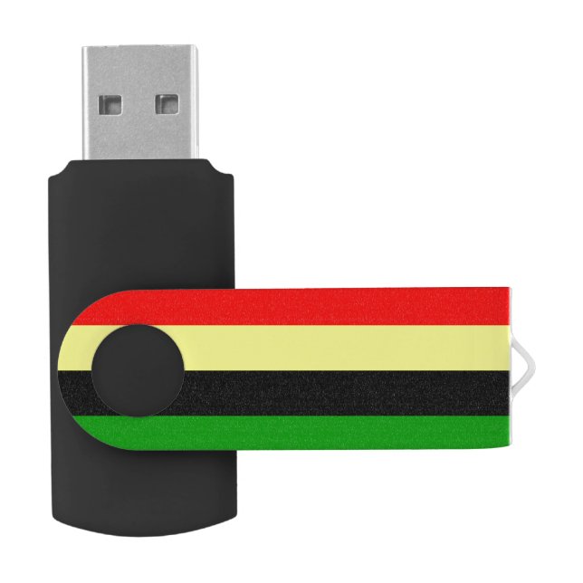 Afrocentric Stripes  Flash Drive (Opened)