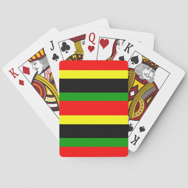 Afrocentric Stripes Poker Cards (Back)