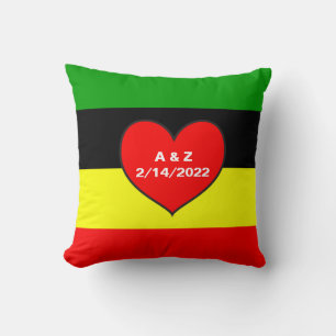 Afrocentric Stripes  Throw Pillow