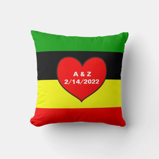 Afrocentric Stripes  Throw Pillow (Front)