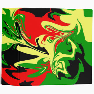 Afrocentric Swirls 3 Ring Binder