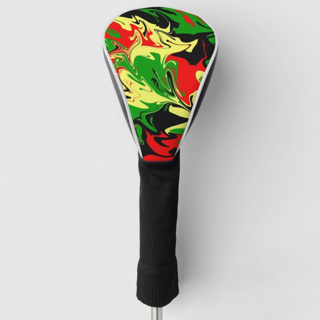 Afrocentric Swirls Golf Head Cover (Front)