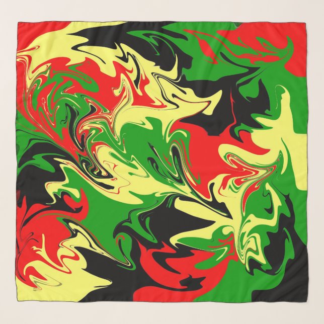 Afrocentric Swirls  Scarf (Front)
