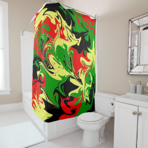 Afrocentric Swirls Shower Curtain