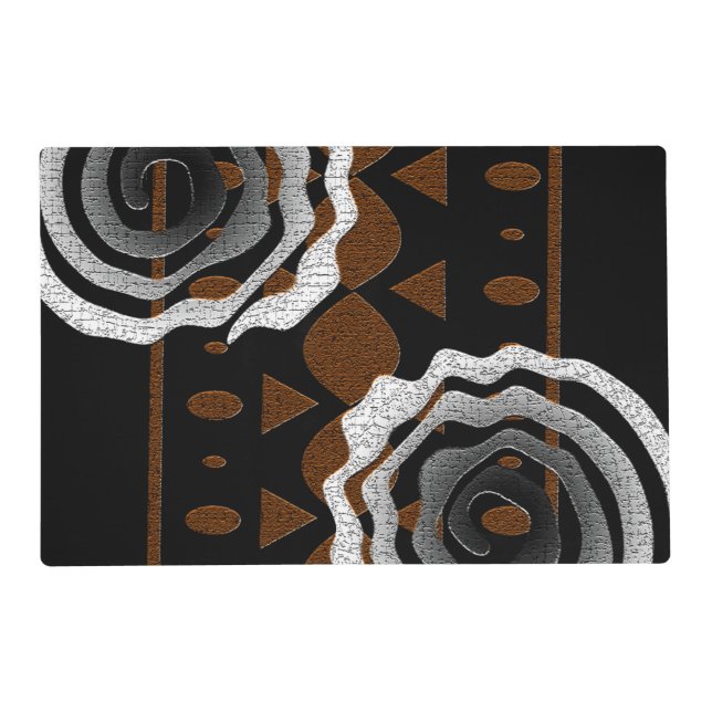 Afrocentric Tribal Floral  Placemat (Front)