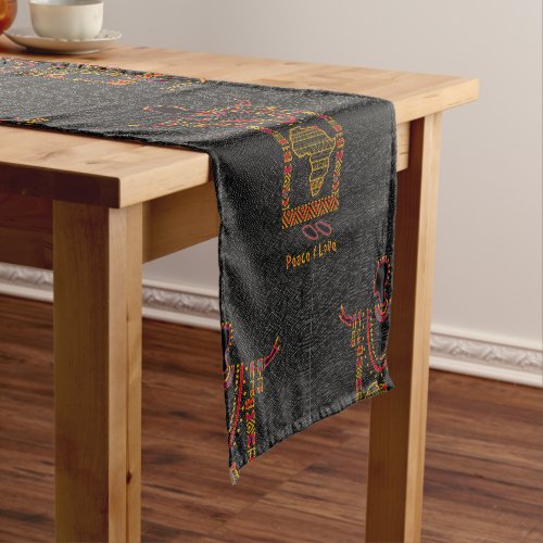 Afrocentric Tribal Graphic Short Table Runner