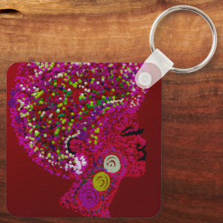 AfroFloral Keychain