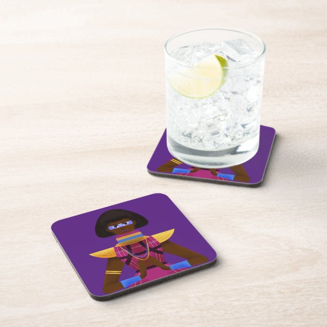 Afrofuturism Beverage Coaster (Right Side)