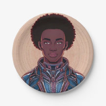 Afrofuturist King 7" Paper Plate