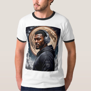 Afrofuturistic Moon Music Vibes Tee