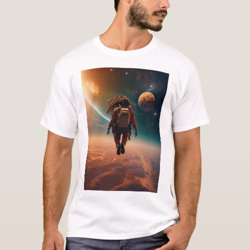  AfroGalactic Plunge Celestial Freefall with Cos T_Shirt