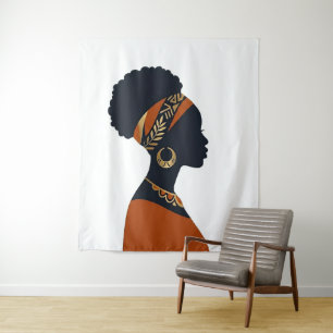 Afrohemian Queen Radiant Mural Tapestry