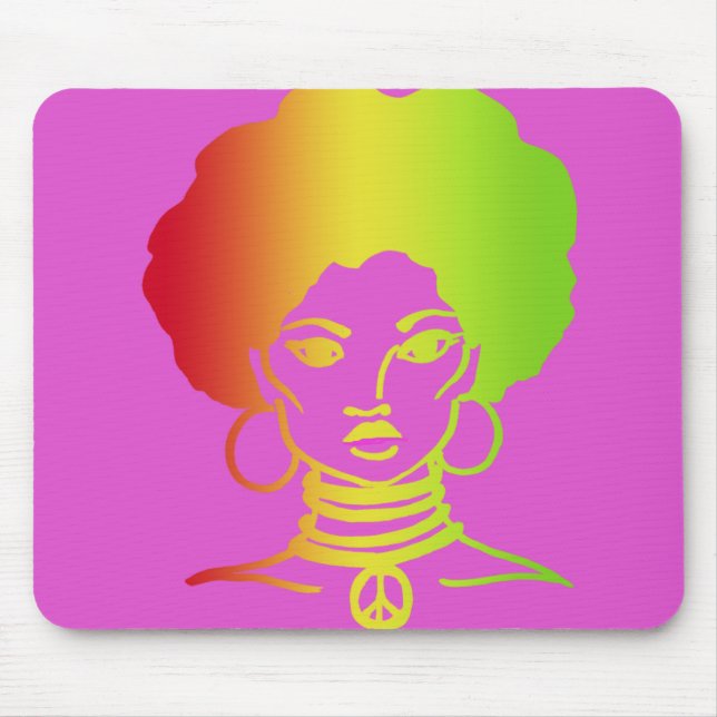 AFROLICOUS PINK MOUSE PAD (Front)