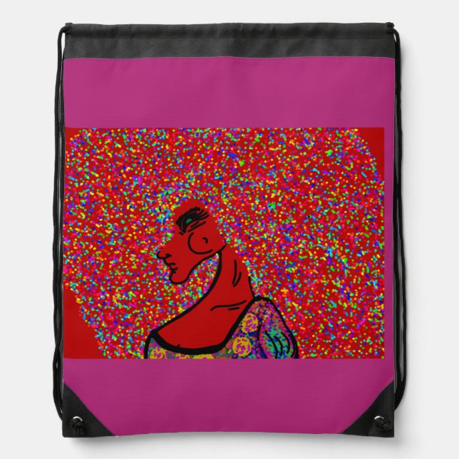 AfroQueen Drawstring Backpack (Front)