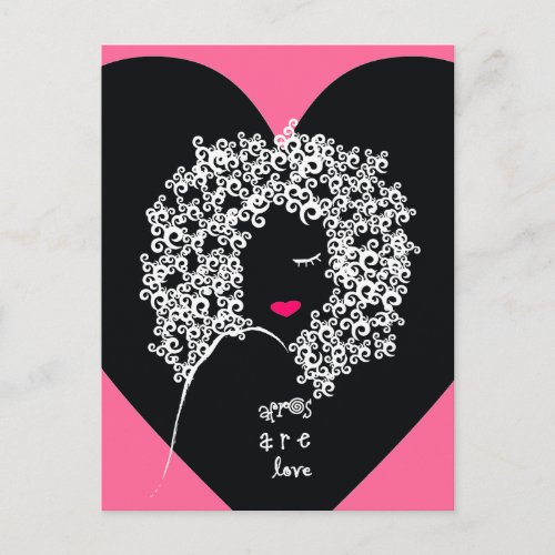 Afros Are Love postcard