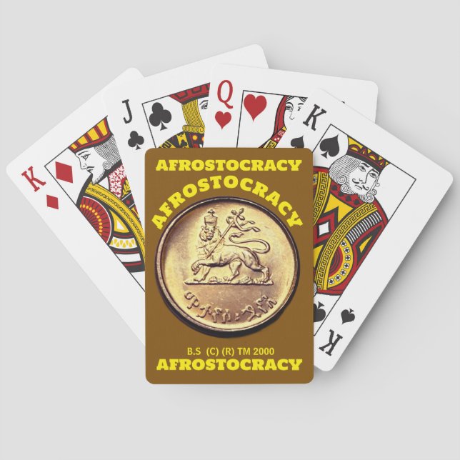 AFROSTOCRACY CARDS. Sheriff  Poker Cards (Back)