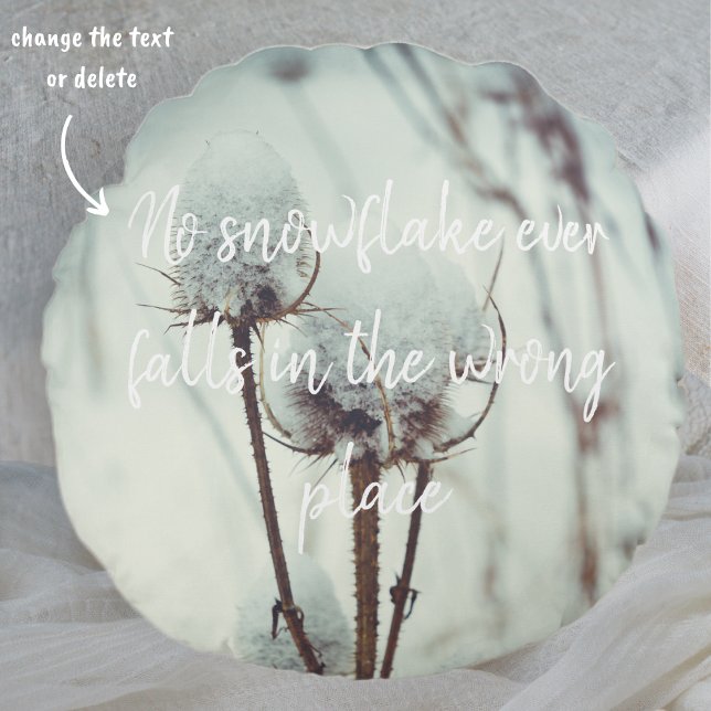 After a snowfall round pillow (Creator Uploaded)
