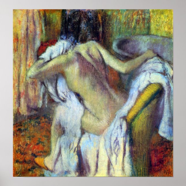 After Bathing by Edgar Degas Poster (Front)