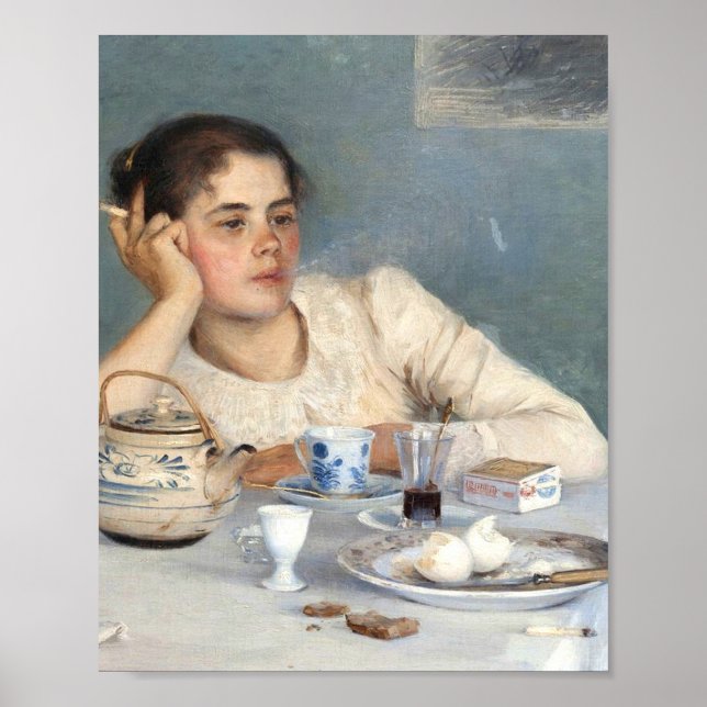 After Breakfast (1890) By Elin Kleopatra Gambogi Poster (Front)