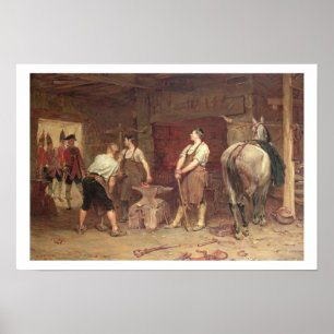 After Culloden: Rebel Hunting (oil on canvas) Poster