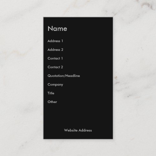 After Dark Business Cards