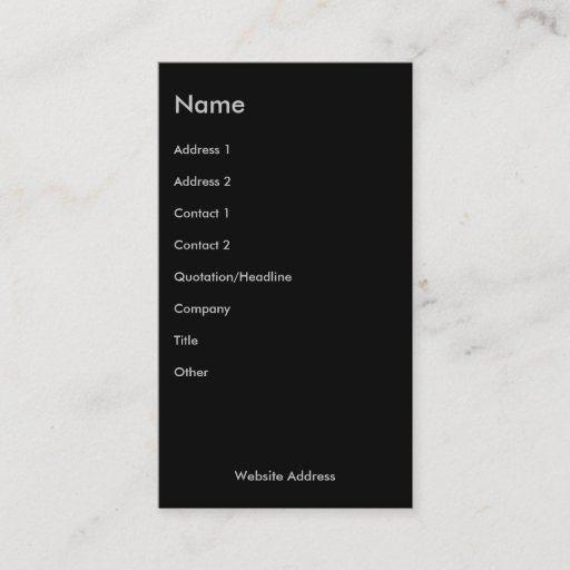 Customizable After Dark Business Cards